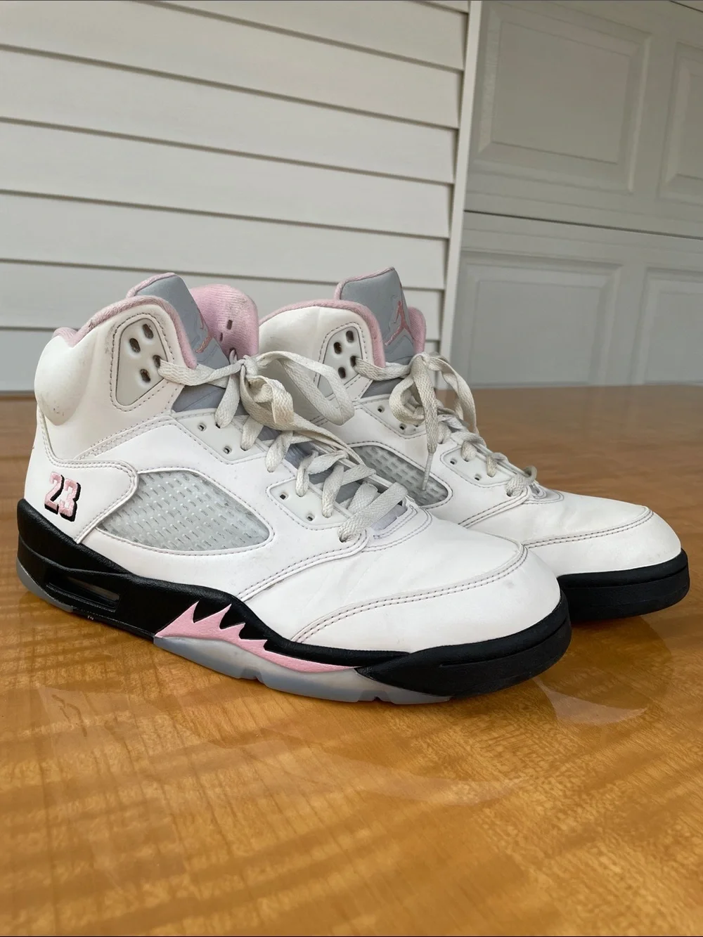 Air Jordan 5 Retro Mens Soft Pink Sneakers Size 8 NBA Basketball Streetwear